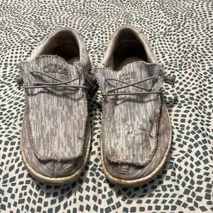 Hey Dude White Camo Mens Size 10